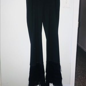 Zara Black fringe pants
